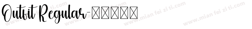 Outfit Regular字体转换